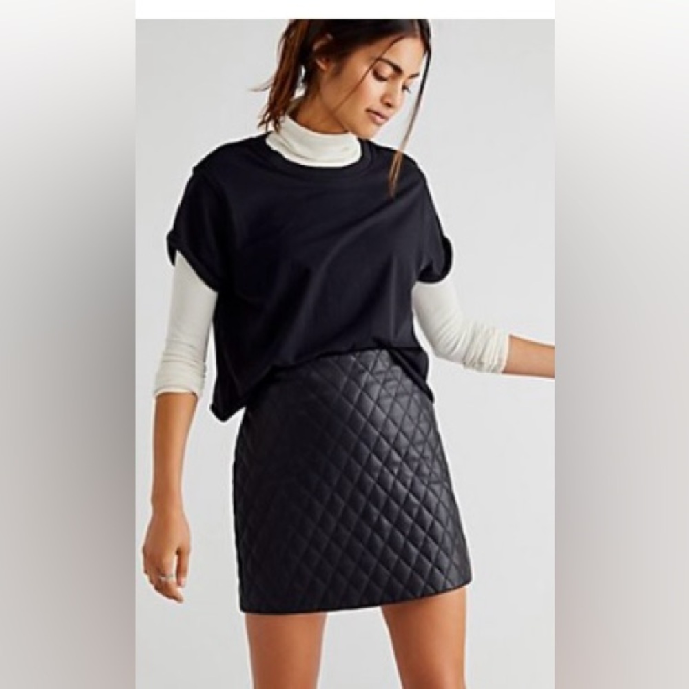BLANK NYC Quilted Mini Skirt